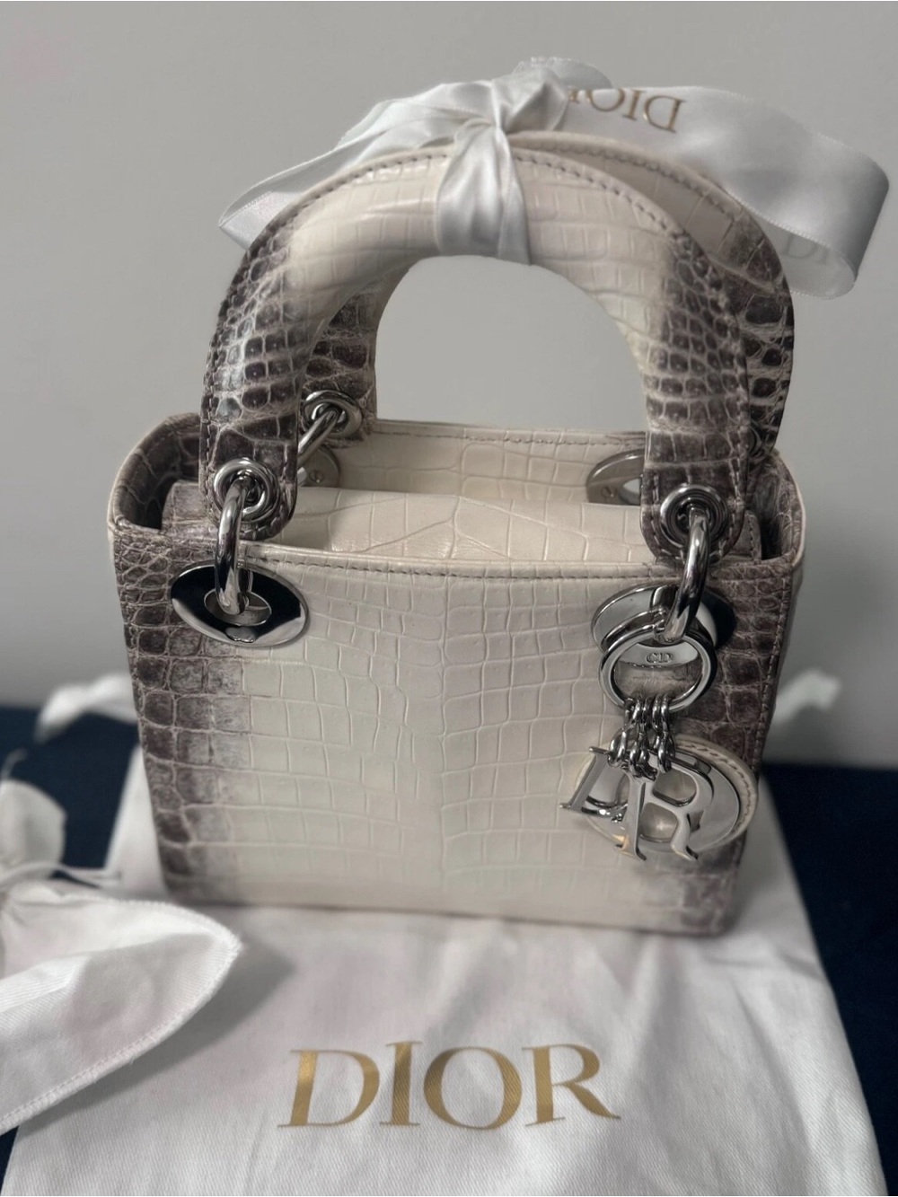 Lady Dior Himalaya Niloticus Crocodile (Brand new, papers, size small)